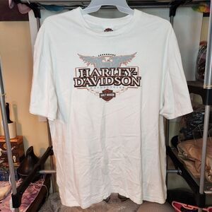 Harley Davidson White T-Shirt Grand Cayman 2XL Unsex